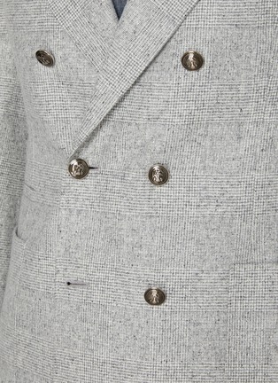 Detail View - Click To Enlarge - BRUNELLO CUCINELLI - Double Breasted Silk Wool Cashmere Suit