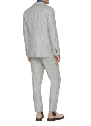 Back View - Click To Enlarge - BRUNELLO CUCINELLI - Double Breasted Silk Wool Cashmere Suit