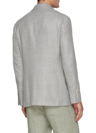 Back View - Click To Enlarge - BRUNELLO CUCINELLI - Check Single Breasted Blazer