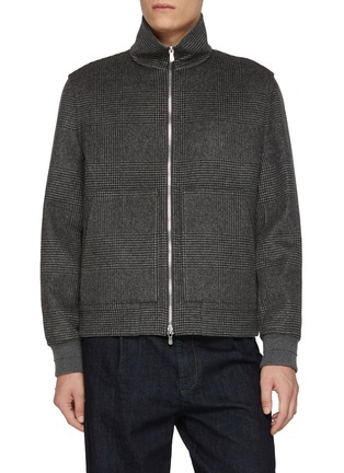 Main View - Click To Enlarge - BRUNELLO CUCINELLI - High Neck Zip Up Cashmere Bomber Jacket