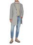 Figure View - Click To Enlarge - BRUNELLO CUCINELLI - Flap Pocket Single Breasted Cashmere Long Coat