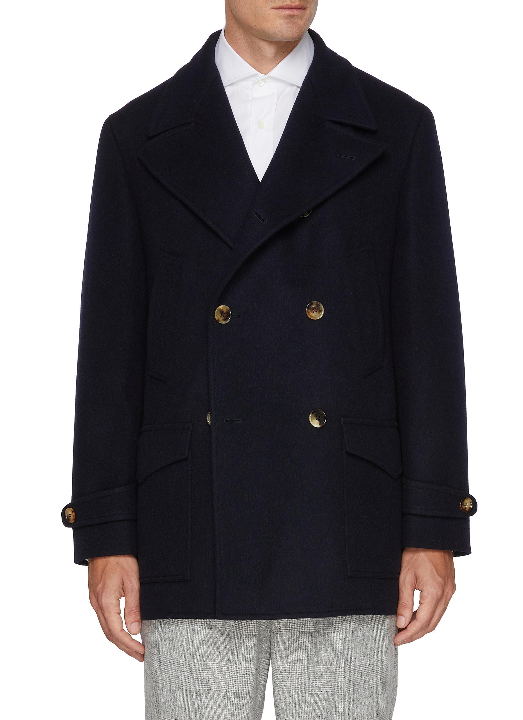 コート BRUNELLO CUCINELLI PEACOAT Brunello Cucinelli Mid-Weight Cashmere Peacoat – Top Shelf