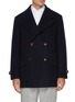 Main View - Click To Enlarge - BRUNELLO CUCINELLI - Convertible Collar Double Breasted Wool Overcoat