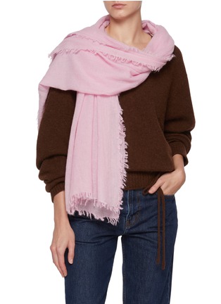 Figure View - Click To Enlarge - JOVENS - Frayed Edge Cashmere Shawl