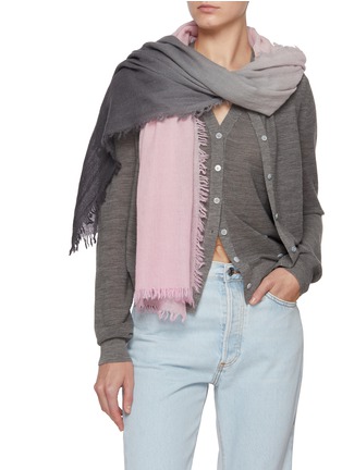 Figure View - Click To Enlarge - JOVENS - Ombré Cashmere Shawl