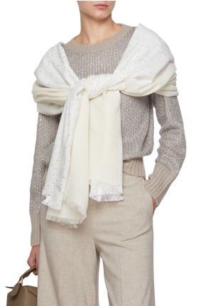Figure View - Click To Enlarge - JOVENS - Sequined Cashmere Shawl