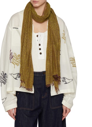 Figure View - Click To Enlarge - JOVENS - Striped Cashmere Shawl
