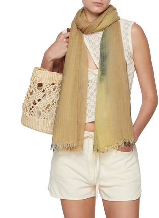 Figure View - Click To Enlarge - JOVENS - Handprinted Cashmere Shawl Scarf