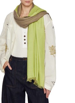 Figure View - Click To Enlarge - JOVENS - Bi-color Cashmere Shawl Scarf