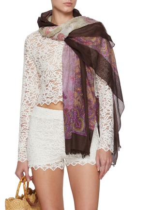 Front View - Click To Enlarge - JOVENS - Pasley Cashmere Shawl Scarf