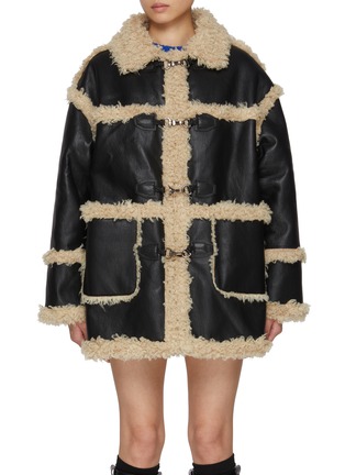Main View - Click To Enlarge - SIENNE - Genghis Khan Mustang Faux Leather Coat