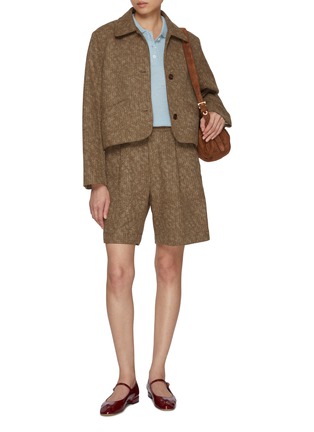 Figure View - Click To Enlarge - SIENNE - German Pleated Knit Shorts