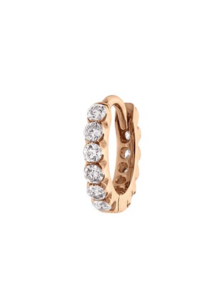 Main View - Click To Enlarge - MARIA TASH - Invisible Set Diamond 18K Rose Gold Eternity Single Hoop Earring