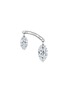 Main View - Click To Enlarge - MARIA TASH - Floating Double Marquise Diamond 18K White Gold Drape Single Threaded Stud Earring