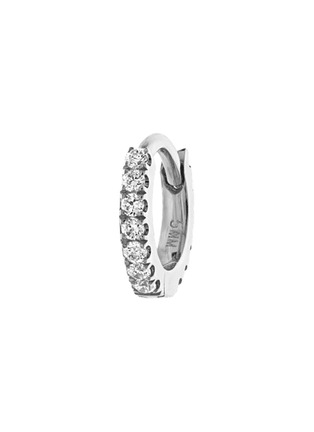 Main View - Click To Enlarge - MARIA TASH - Diamond 18K White Gold Eternity Single Hoop Earring