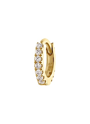 Main View - Click To Enlarge - MARIA TASH - Diamond 18K Gold Eternity Single Hoop Earring