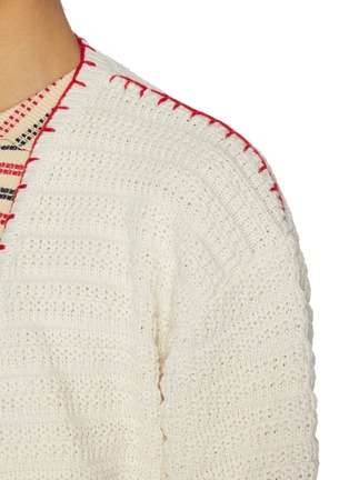  - EENK - Floral Jacquard Cotton Wool Knit Cardigan