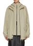 Main View - Click To Enlarge - EENK - Oversized Checkered Hoodie Jacket