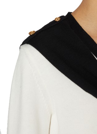  - EENK - Muffler Layered Wool Cotton Knit Top