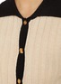  - EENK - Contrast Collar Knit Cardigan