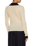 Back View - Click To Enlarge - EENK - Contrast Collar Knit Cardigan