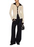 Figure View - Click To Enlarge - EENK - Contrast Collar Knit Cardigan