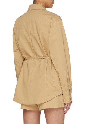 Back View - Click To Enlarge - EENK - Tie Waist Layered Jacket