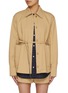Main View - Click To Enlarge - EENK - Tie Waist Layered Jacket