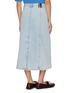 Back View - Click To Enlarge - EENK - Belted Denim Maxi Skirt