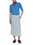 Figure View - Click To Enlarge - EENK - Belted Denim Maxi Skirt