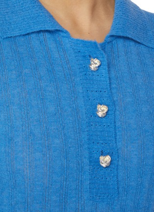  - EENK - Rose Button Knit Polo Top