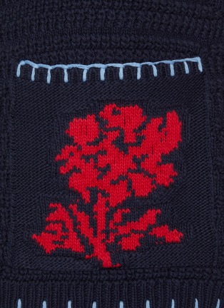  - EENK - Floral Jacquard Cotton Wool Knit Vest
