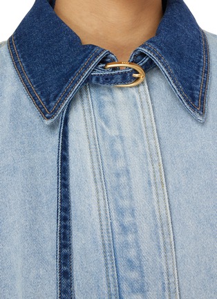  - EENK - Contrast Collar Denim Bomber Jacket