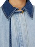  - EENK - Contrast Collar Denim Bomber Jacket