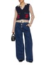 Figure View - Click To Enlarge - EENK - Striped Ribbed Knit Cardigan