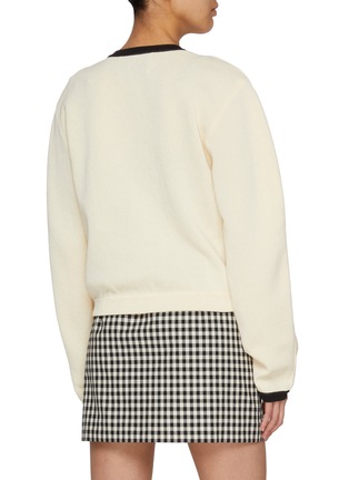 Back View - Click To Enlarge - EENK - Round Neck Knit Cardigan