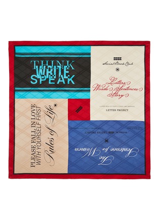 Main View - Click To Enlarge - EENK - Printed Silk Scarf