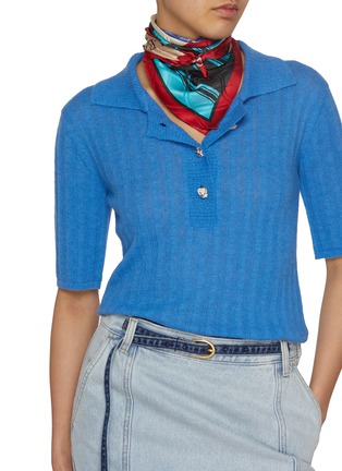 Figure View - Click To Enlarge - EENK - Printed Silk Scarf