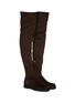 Detail View - Click To Enlarge - RODO - Stretch Vegan Suede Over-The-Knee Boots