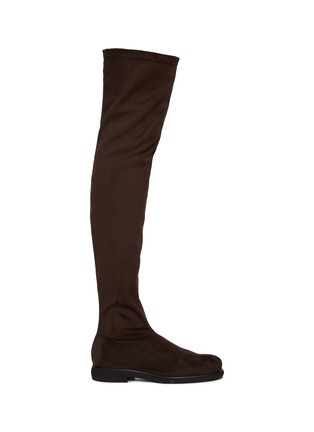 Main View - Click To Enlarge - RODO - Stretch Vegan Suede Over-The-Knee Boots