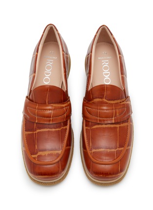 Detail View - Click To Enlarge - RODO - Printed Leather Loafers