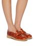 Figure View - Click To Enlarge - RODO - Printed Leather Loafers