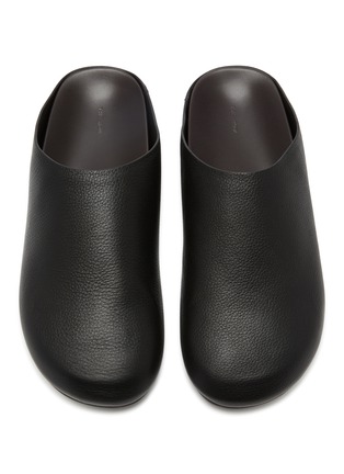 Figure View - Click To Enlarge - THE ROW - Hudson Grained Leather Slides