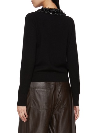 Back View - Click To Enlarge - ULLA JOHNSON - Margaux Embroidered Cashmere Knit Cardigan
