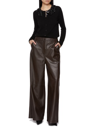 Figure View - Click To Enlarge - ULLA JOHNSON - Margaux Embroidered Cashmere Knit Cardigan
