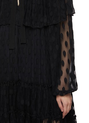  - ULLA JOHNSON - Audette Polka Dot Tiered Lace Mini Dress