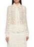 Main View - Click To Enlarge - ULLA JOHNSON - Soraya Polka Dot Lace Neck Tie Blouse