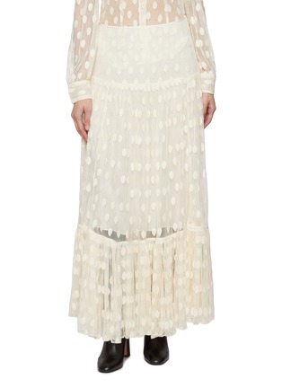 Main View - Click To Enlarge - ULLA JOHNSON - Vera Polka Dot Lace High Waist Maxi Skirt