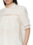  - ULLA JOHNSON - Virginia Lace Collar Short Sleeve Cotton Blouse