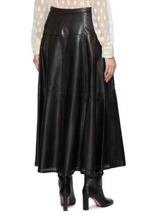 Back View - Click To Enlarge - ULLA JOHNSON - Aninda Leather Midi Skirt